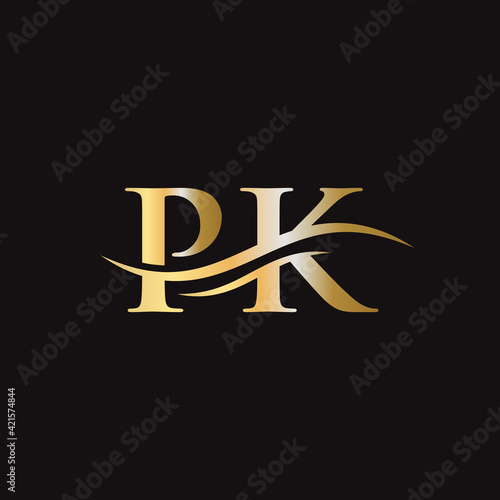 Modern PK Logo Design for business and company identity. Creative PK letter with luxury concept.