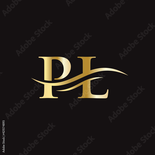 Initial linked letter PL logo design. Modern letter PL logo design vector with modern trendy