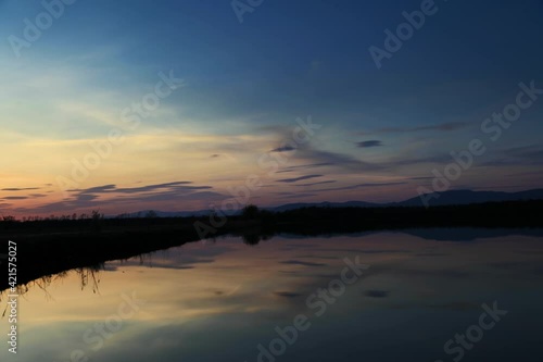 Wallpaper Mural Timelapse of sunset and dusk on the Vrana Lake, Croatia Torontodigital.ca