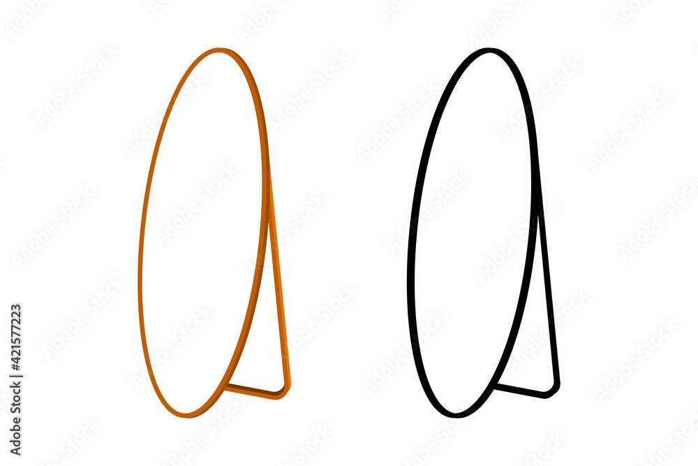 Floor wooden frames mirrors shapes set . Vector illustration. Floor wooden frames mirrors shapes set . Vector illustration.