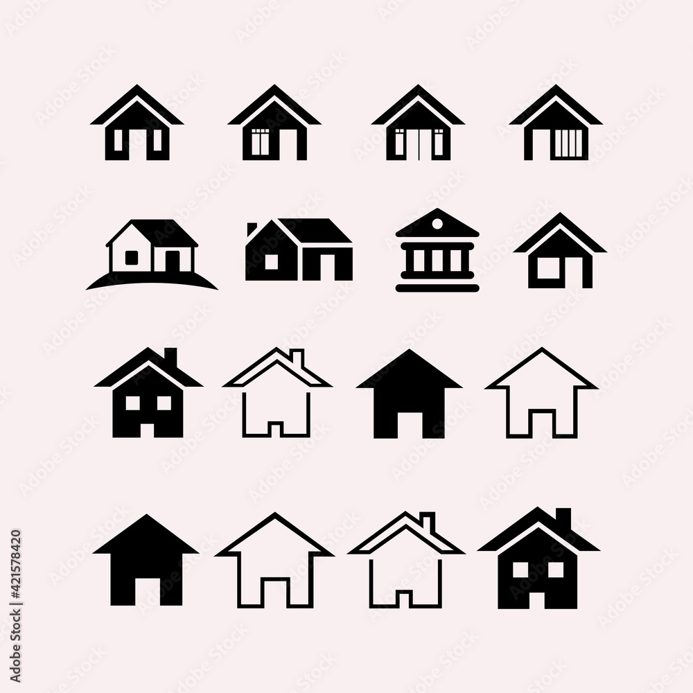 set of house home logo design vector set of house home logo design vector