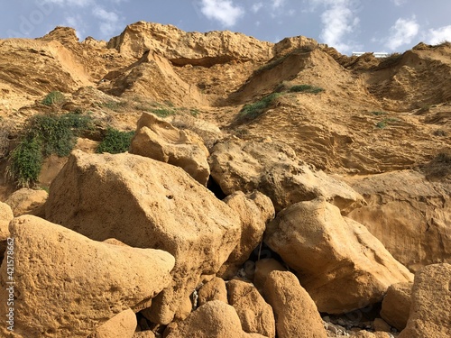 cliffs along the Mediterranean coast Israel Netanya