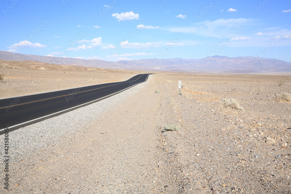 Rural road in Death Valley National Park, California, USA