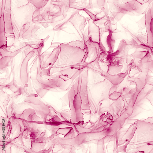 Alcohol ink pink seamless background. Banner for photo