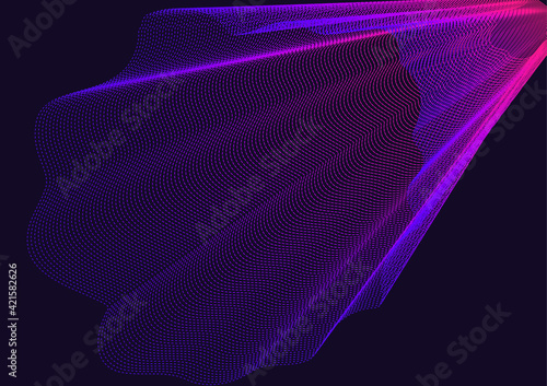 Moving colorful blend lines. Abstract background.