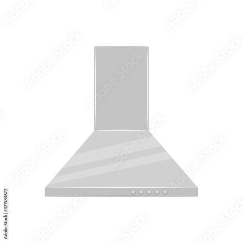 Kitchen extractor hood vector illustration isolated on white background