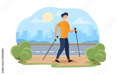 business man sport walking for smart workout