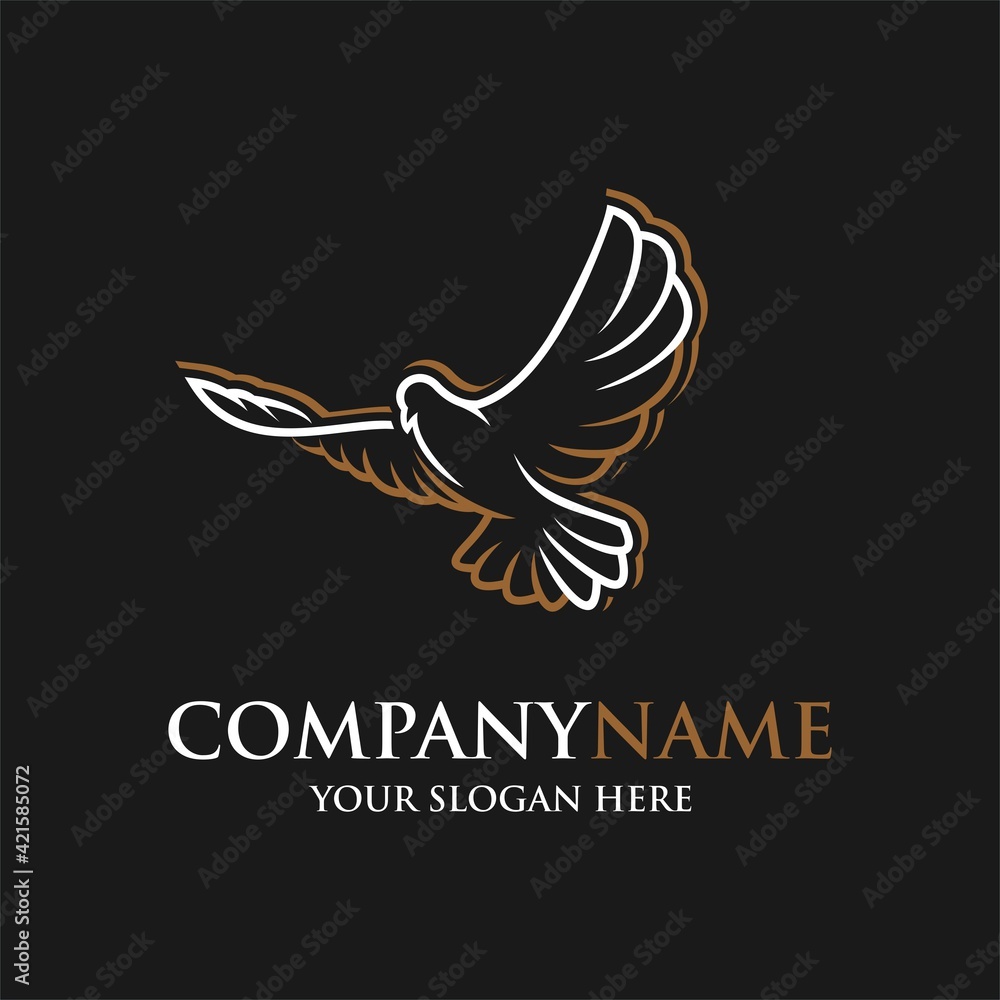 Fototapeta premium pigeon bird logo