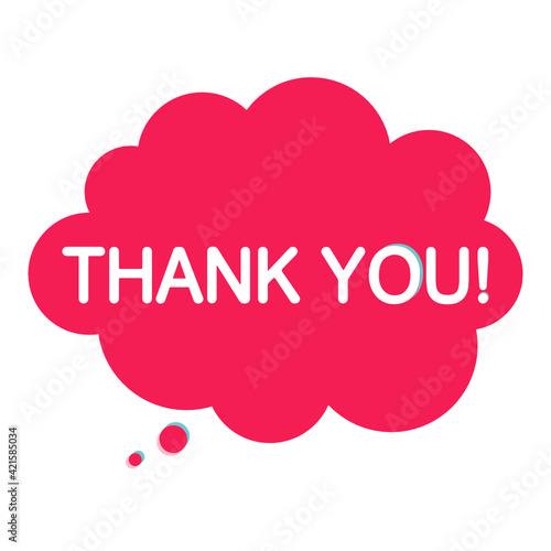 Thank You! booble stock vector illustration