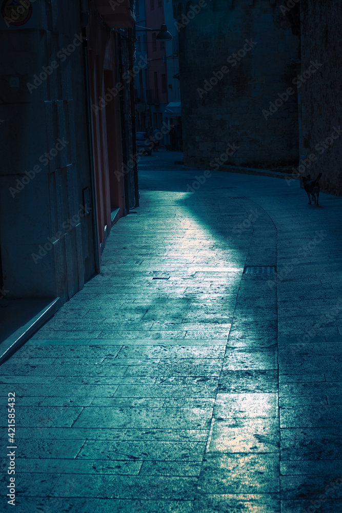 Obraz premium Blue street
