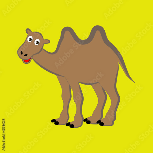Cartoon camel with two humps.