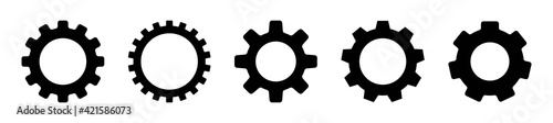 Set of gears icon, gear wheels