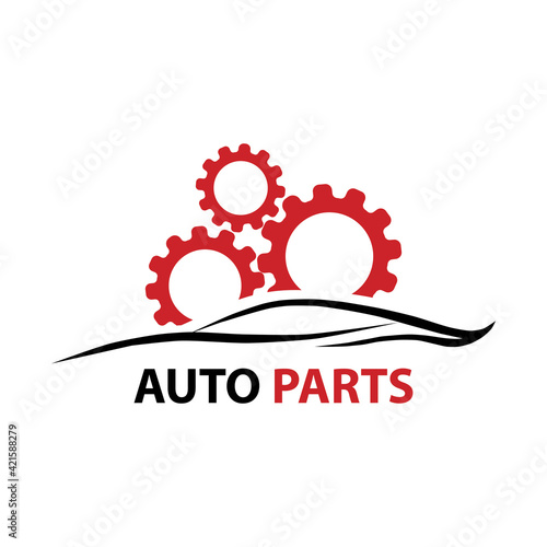 Vector logo of car parts, auto repair