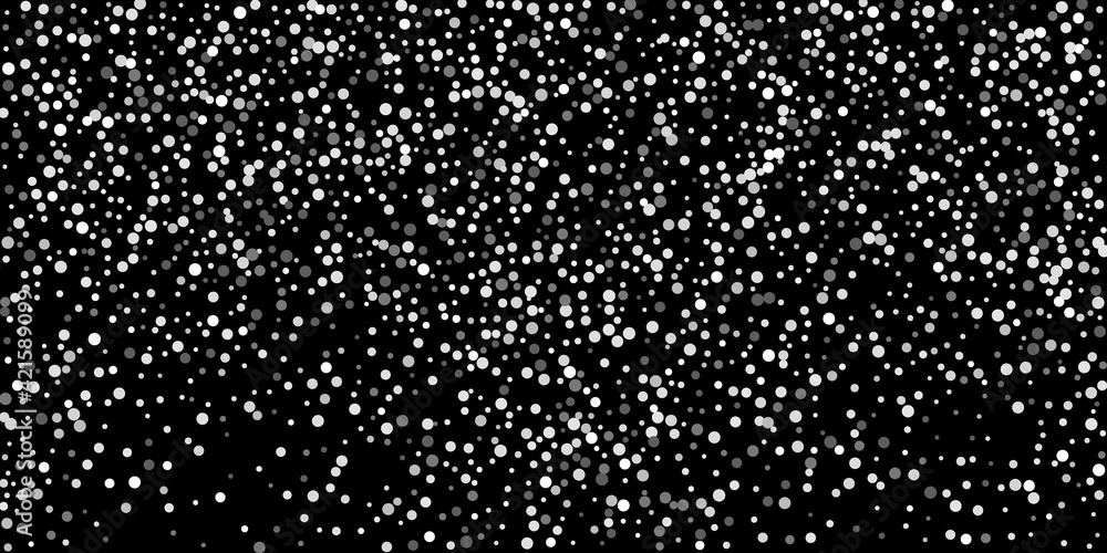 Silver shine of confetti on a black background. Luxury background.