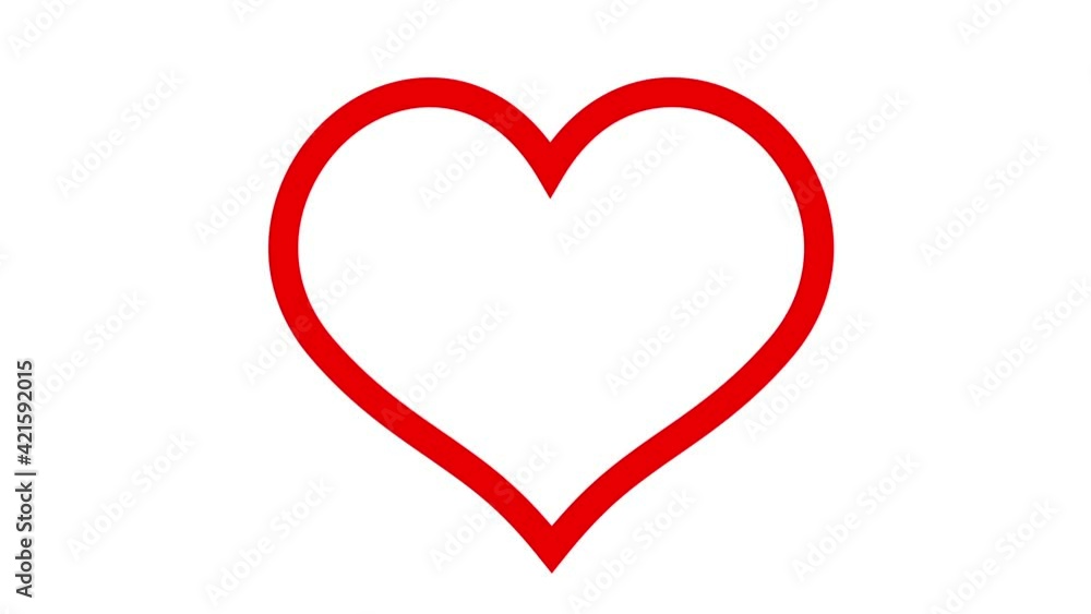 splash screen is a solid red line that draws the outline of the heart. On a white background. The concept of love, friendship, holiday, wedding. Valentine's Day, seven, worried. Motion design. Form, splash screen is a solid red line that draws the outline of the heart. On a white background. The concept of love, friendship, holiday, wedding. Valentine's Day, seven, worried. Motion design. Form,
