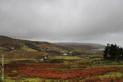 Landscape of Isle of Skye in Scotland