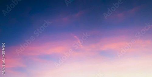 Beautiful sunset sky on twilight time background. © Axl4Real