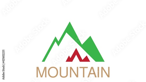 mountain logo template isolated