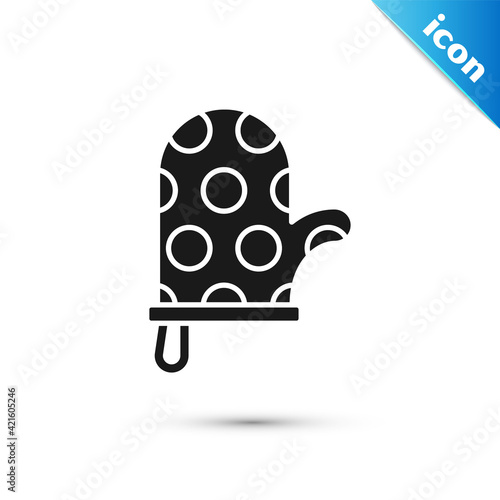 Grey Oven glove icon isolated on white background. Kitchen potholder sign. Cooking glove. Vector