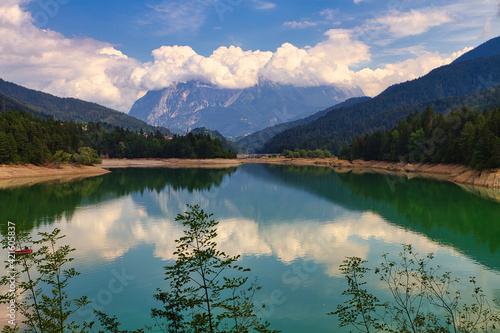 Fototapeta Naklejka Na Ścianę i Meble -  Calalzo of Cadore lake in the Dolomites mountains