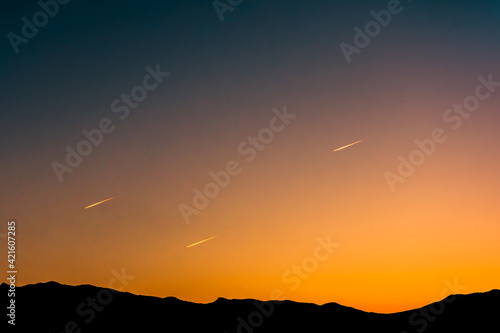 aircraft sunset 