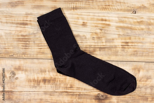 socks on a wooden background