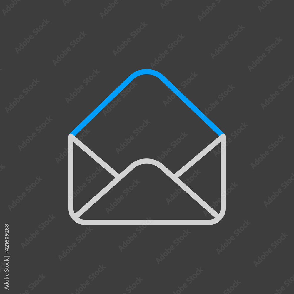 Open envelope vector flat icon. E-commerce sign Open envelope vector flat icon. E-commerce sign
