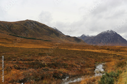 The autumn landscape of the Scottish Highlands