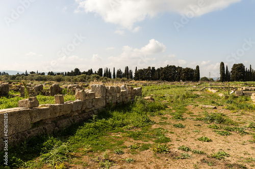Natural Sceneries of The Archaeological Area of Megara Iblea in Province of Syracuse, Sicily, Italy.