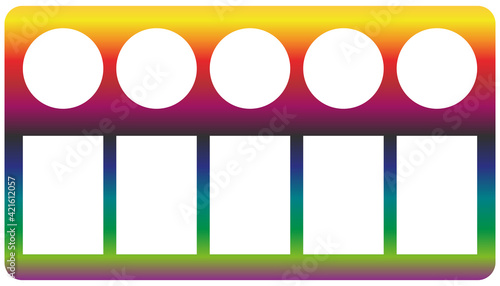 Color palette icon of a set. Rainbow gradient vector