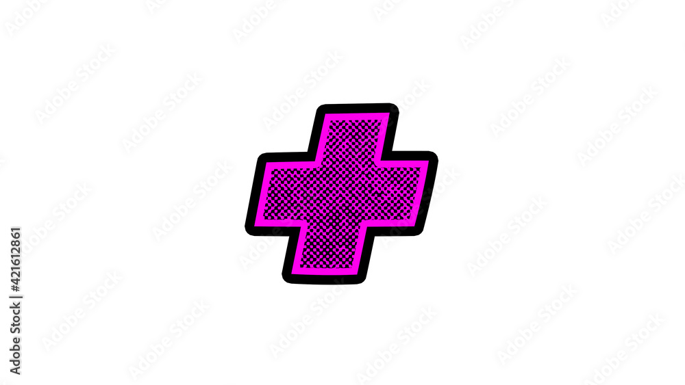 Comic cartoon sign, symbol purple lilac color funny design element, isolated on white Comic cartoon sign, symbol purple lilac color funny design element, isolated on white