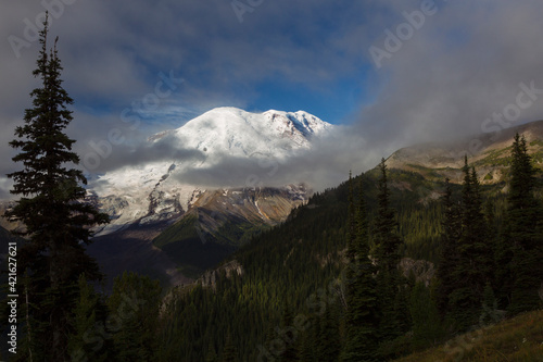 Mount Rainier, fast moving storm