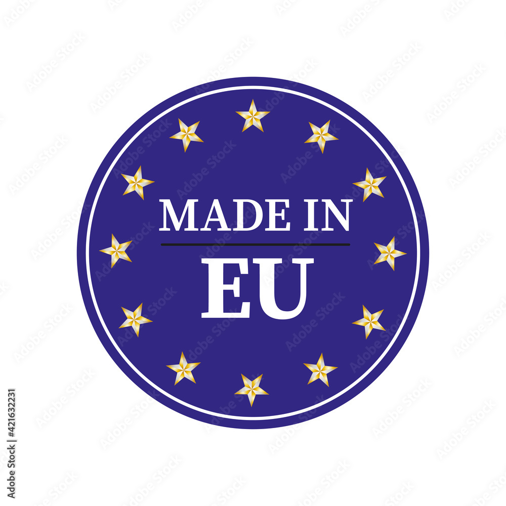 Made In Europe icon. Vector illustration. Made In Europe icon. Vector illustration.