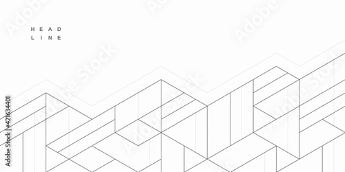 Abstract geometric technological background. Vector creative design.