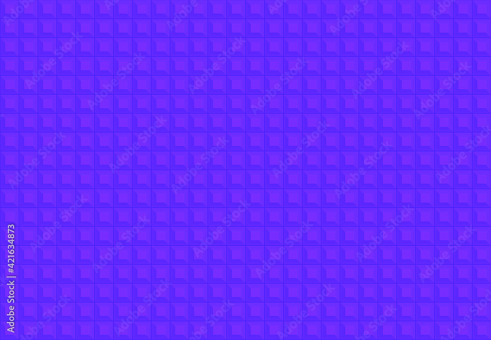 Purple squares background. Mosaic tiles pattern. Seamless vector illustration.