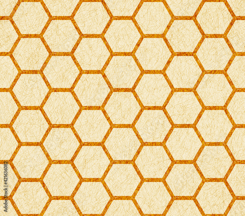 Seamless Honeycomb Pattern. Hexagon vector texture background