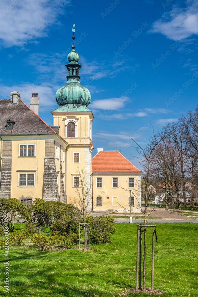 Doksy castle in Czech republic. Place near Mlada Boleslav city.