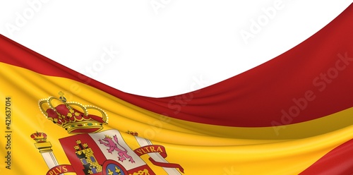 spain flag  3d nation illustration banner