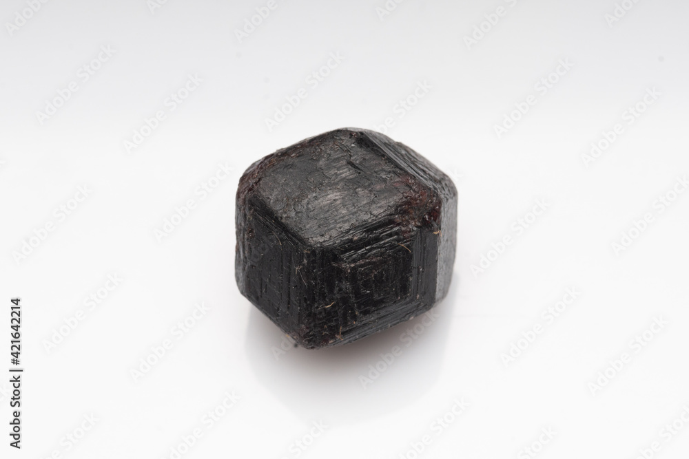 Natural stone garnet on white background Natural stone garnet on white background