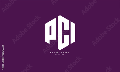 Alphabet letters Initials Monogram logo PCI, PC, CI photo