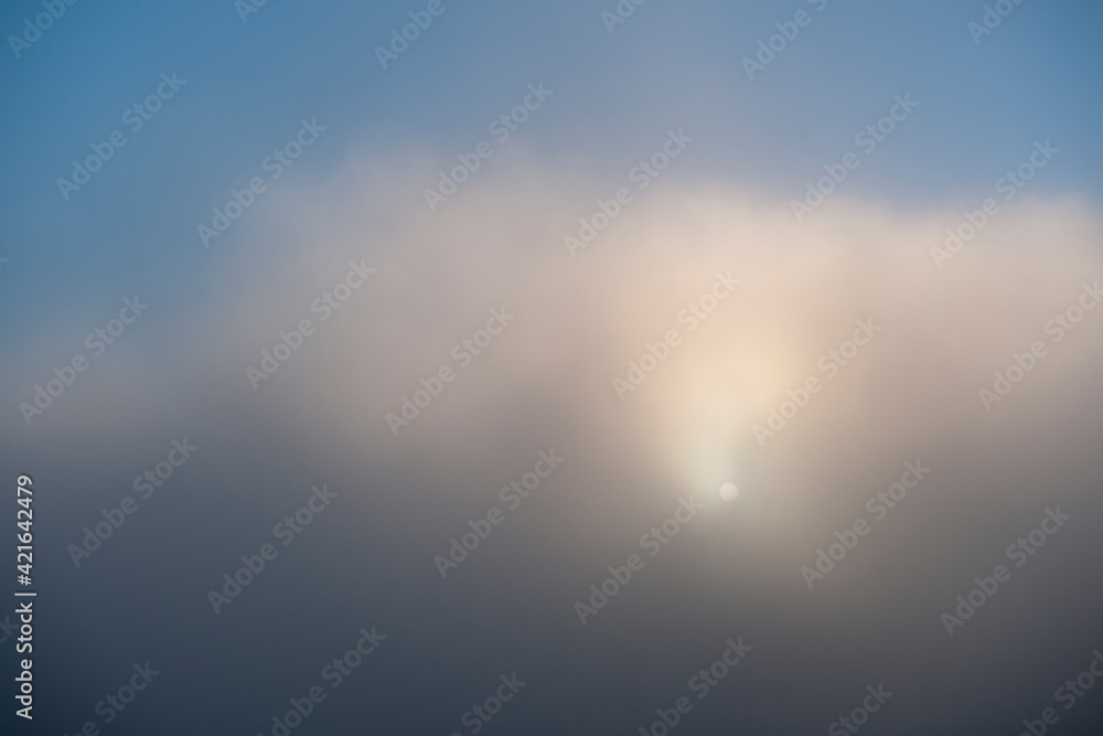 Sunrise in fog Sunrise in fog