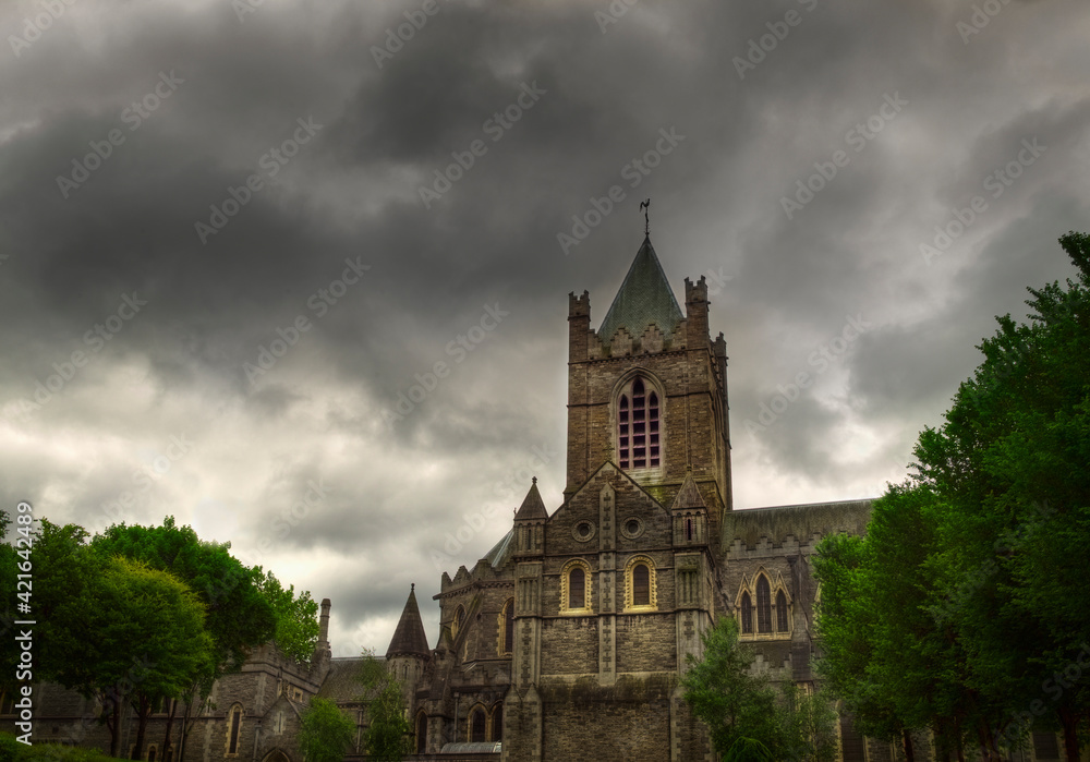 Stormy sky over Christ Church Cathedral Stormy sky over Christ Church Cathedral