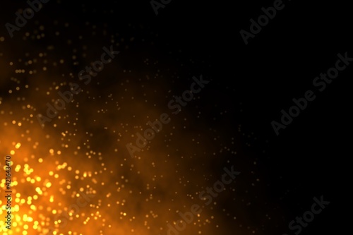 Sparkling burning fire abstract illustration