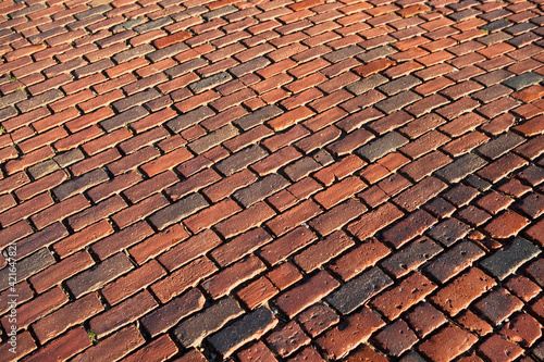 USA, Massachusetts, Boston, cobblestoned road photo