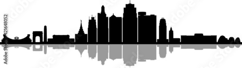 Obraz na płótnie KANSAS CITY Missouri USA City Skyline Vector
w salonie