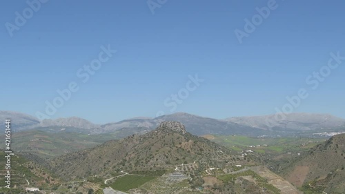 Landscape Masmullar hill in Comares, Spain photo