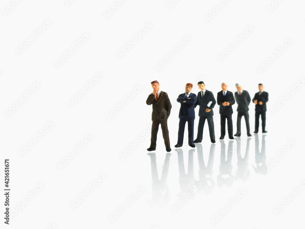 Studio shot of businessman figurines Studio shot of businessman figurines
