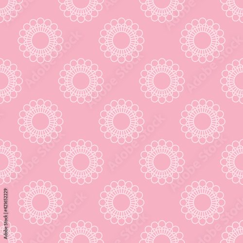 Abstract flower seamless pattern  pink floral background