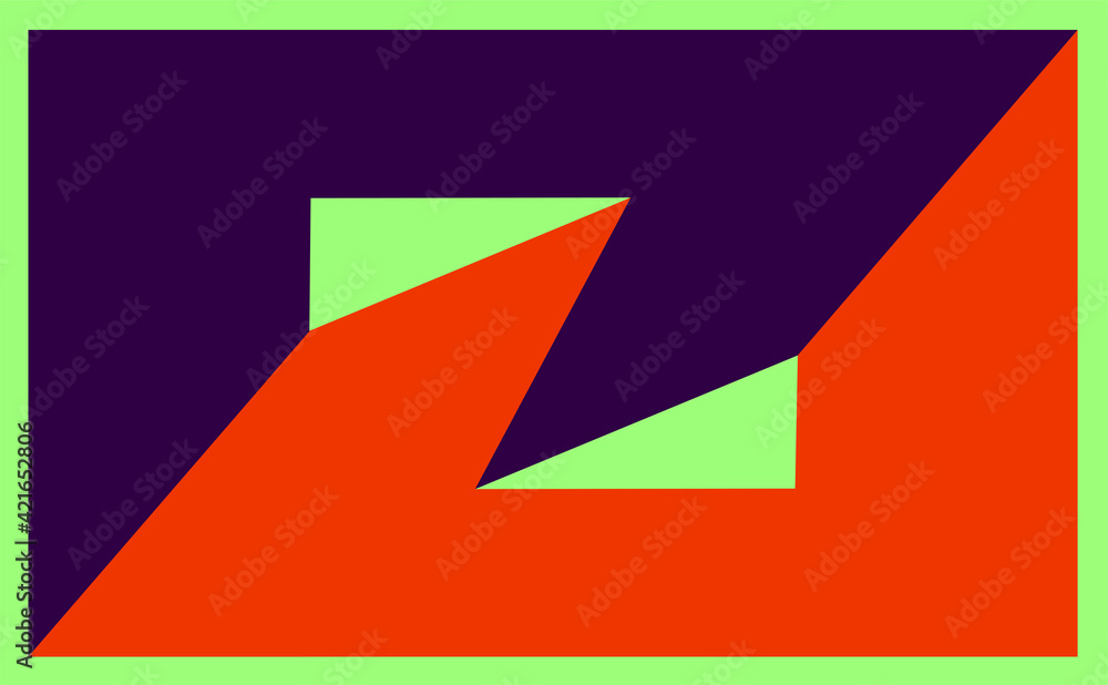 minimal geometric frame or background orange purple and light green minimal geometric frame or background orange purple and light green