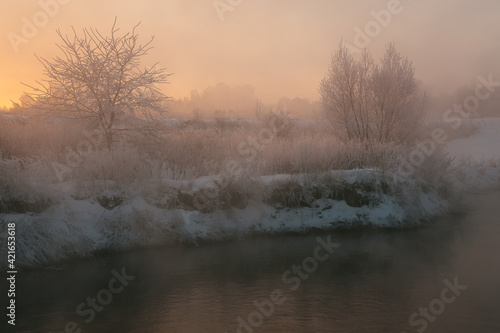 misty morning on the river